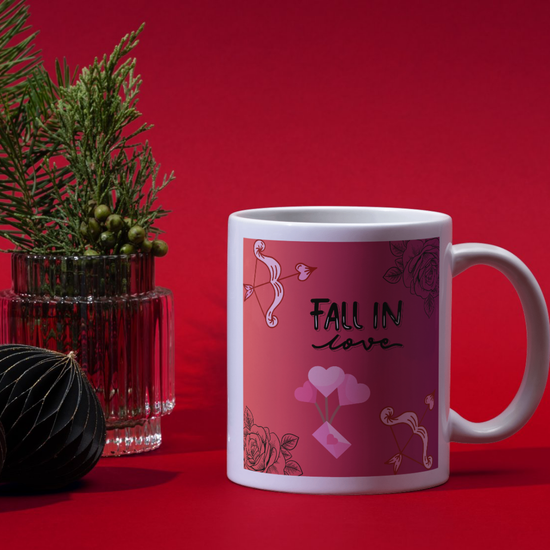 Mug Fall in Love for Valentines Accent Coffee Mug (11, 15oz)